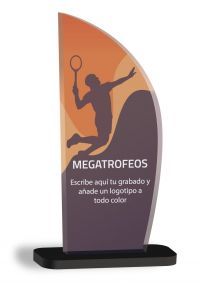 Badminton trophy in methacrylate