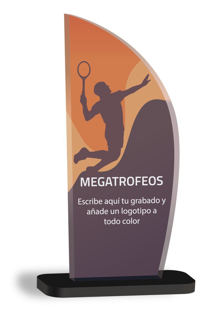 Trofeo de Badminton en metacrilato