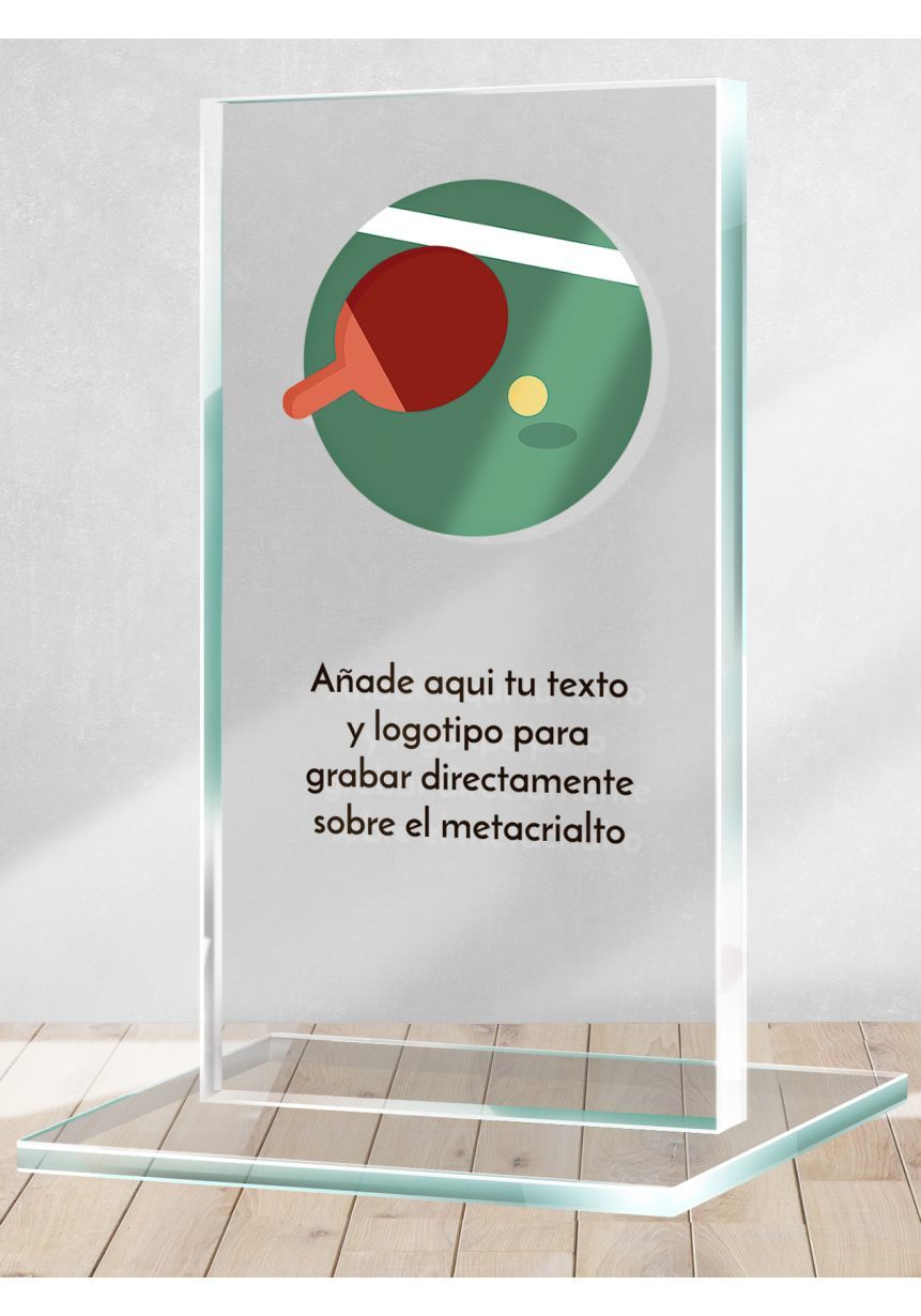 Trofeo de Ping Pong en metacrilato