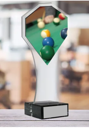 Billard-Trophäe in Methacrylat