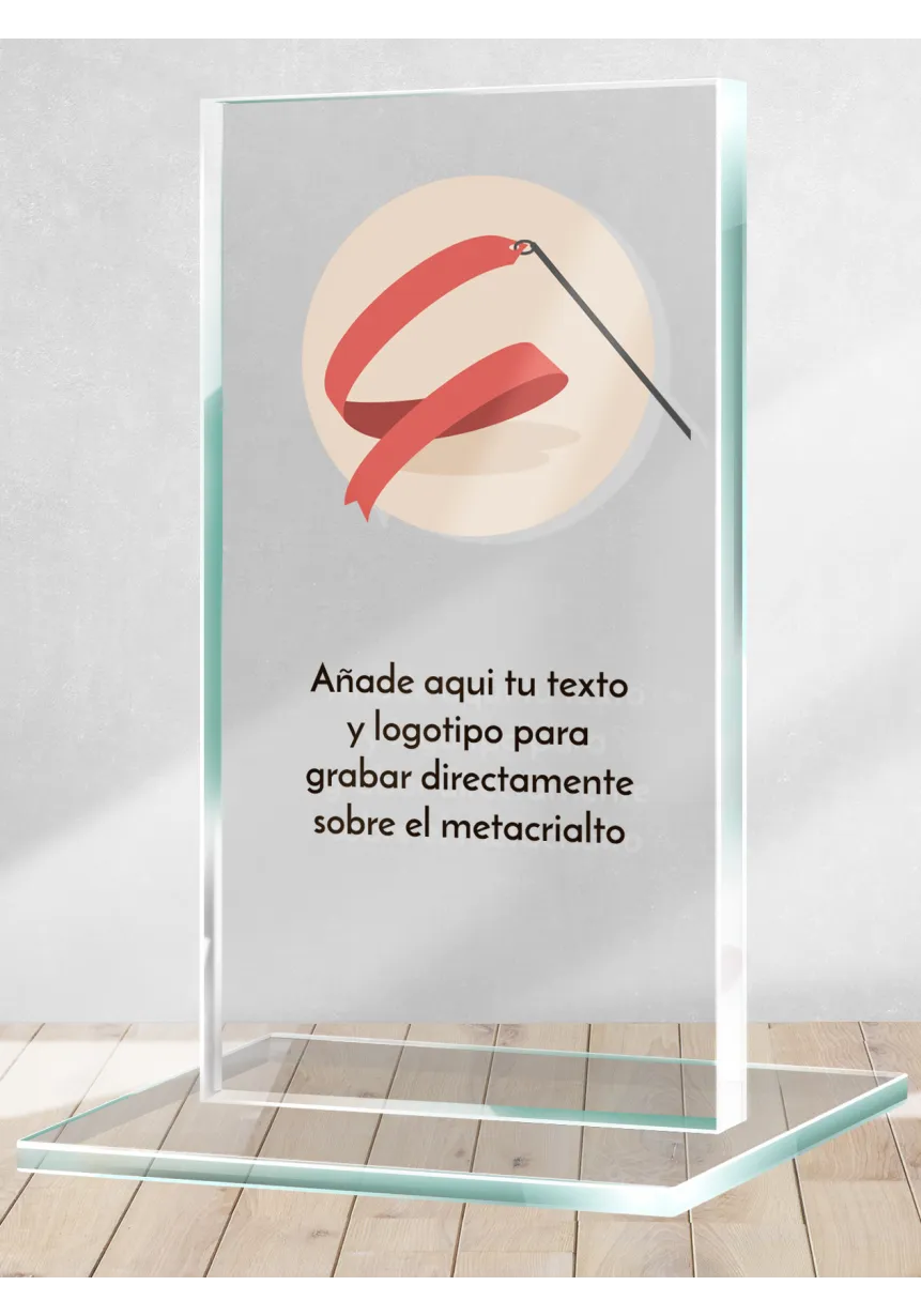 Trofeo de Gimnasia Rítmica en metacrilato