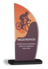 Trophée de cyclisme en méthacrylate