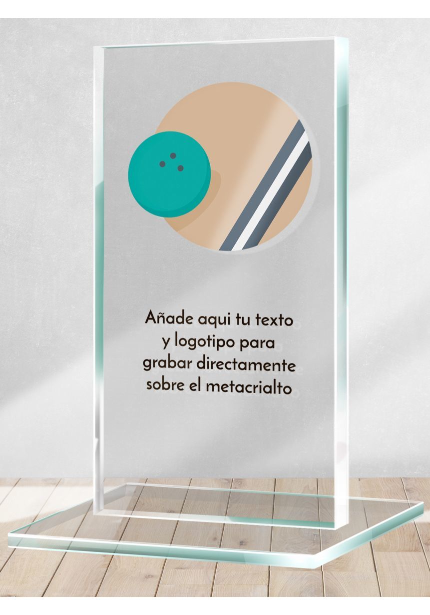 Trofeo de Bolos en metacrilato
