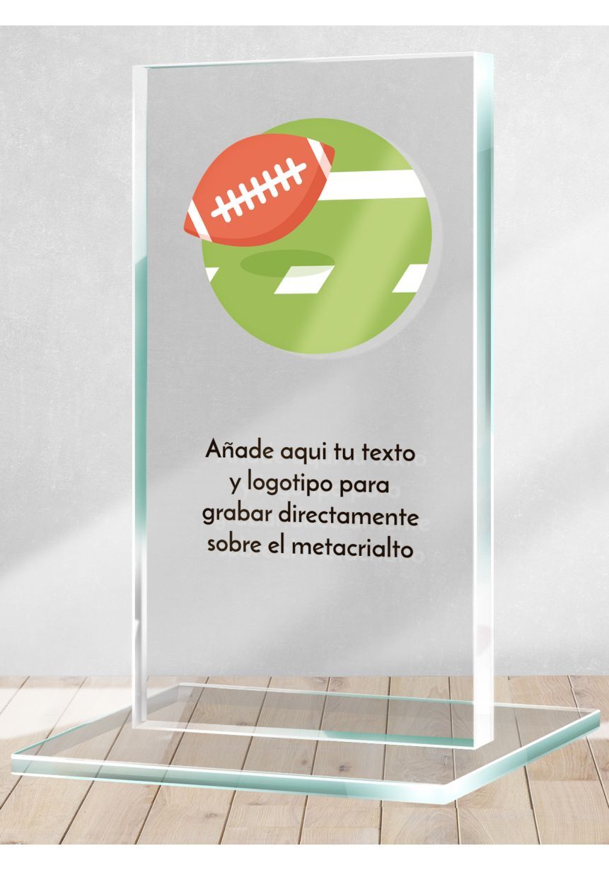 Rugby trophy in methacrylate