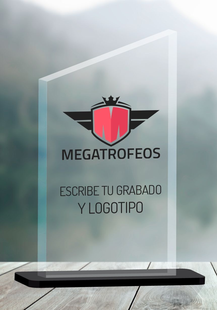 Trofeo corte en metacrilato vela