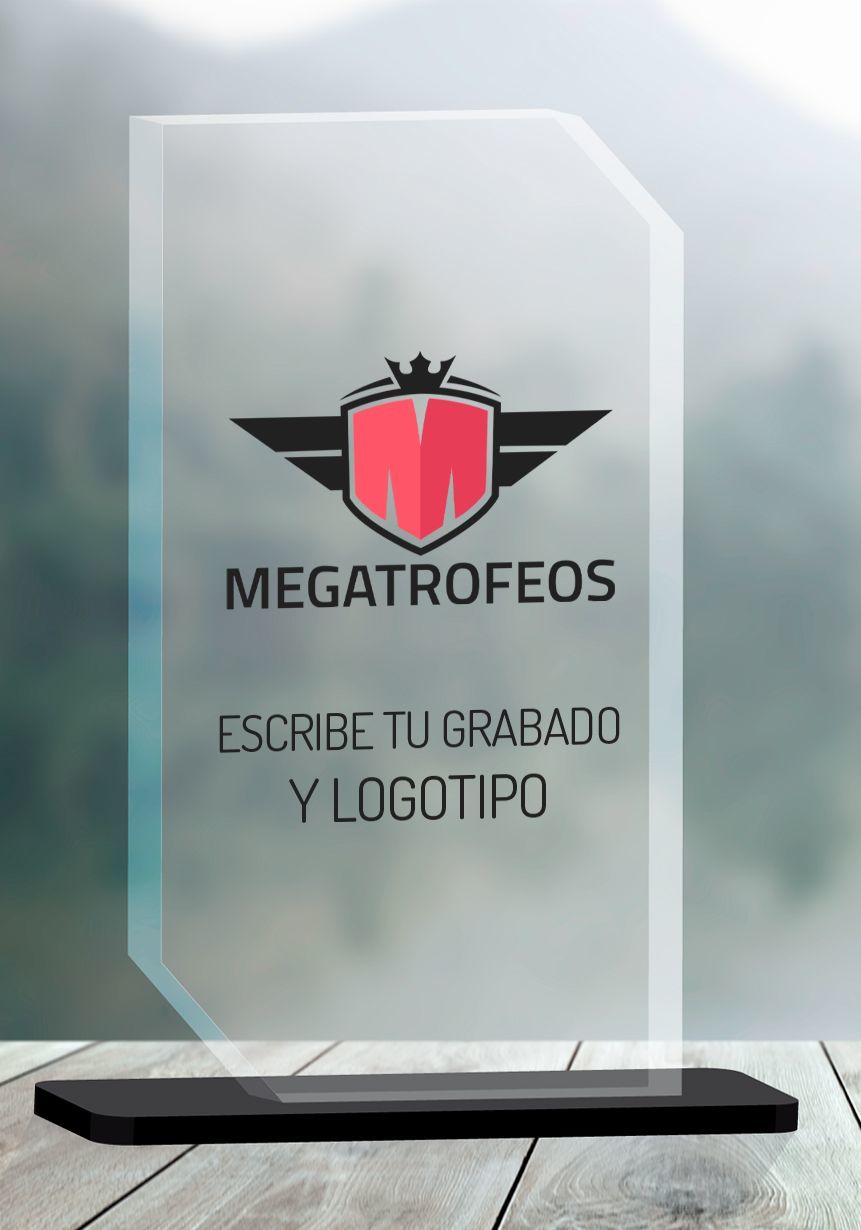 Trofeo corte en metacrilato esquinas
