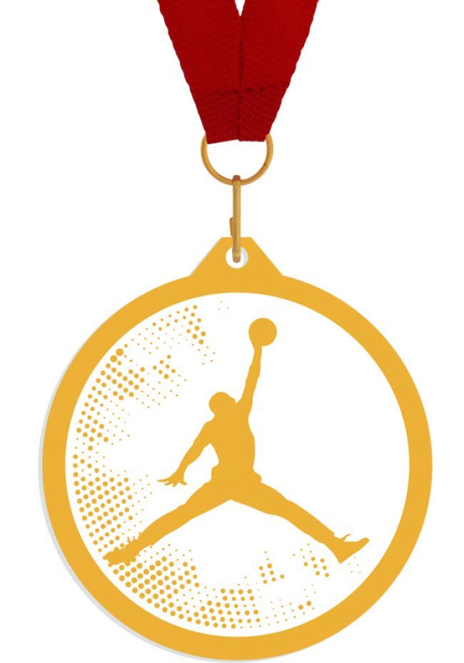 Medalla de metacrilato para baloncesto