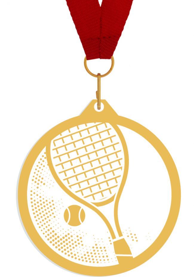 Medalla de metacrilato para tenis