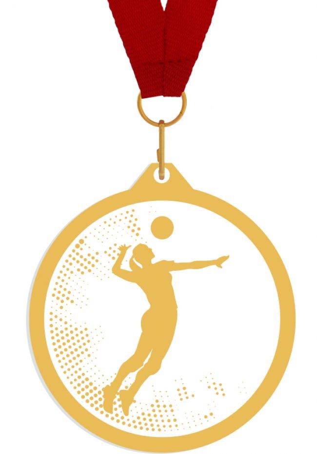 Medalla de metacrilato para voleibol