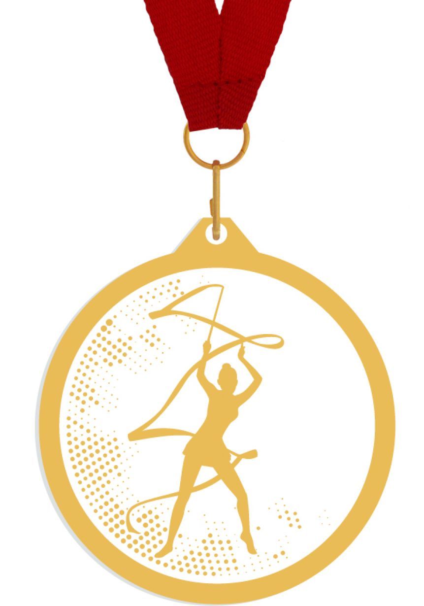 Medalla de metacrilato para gimnasia rítmica