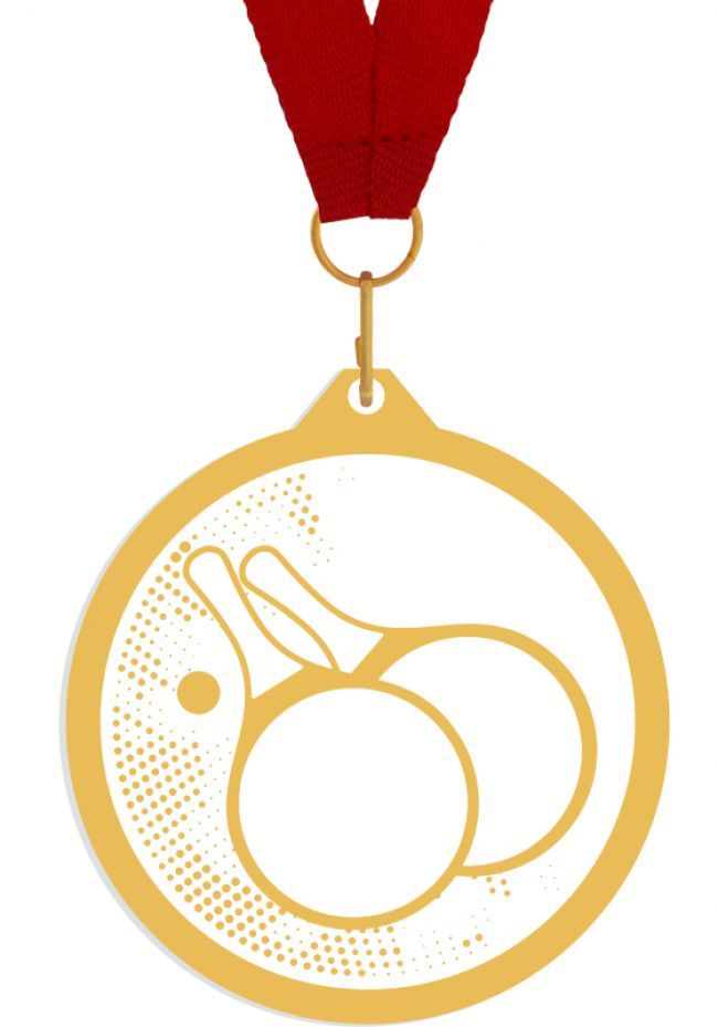 Medalla de metacrilato para ping pong