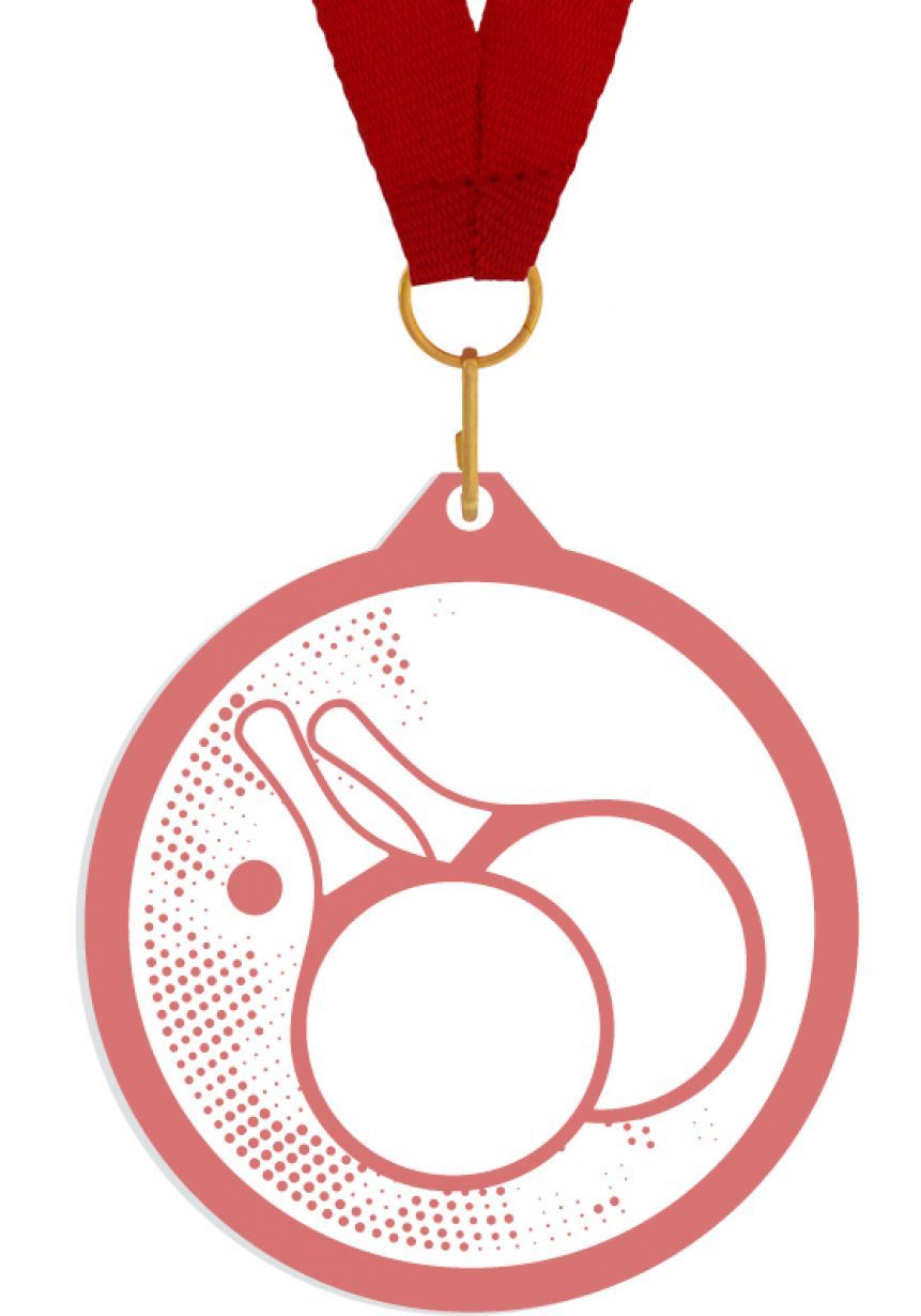 Medalla de metacrilato para ping pong