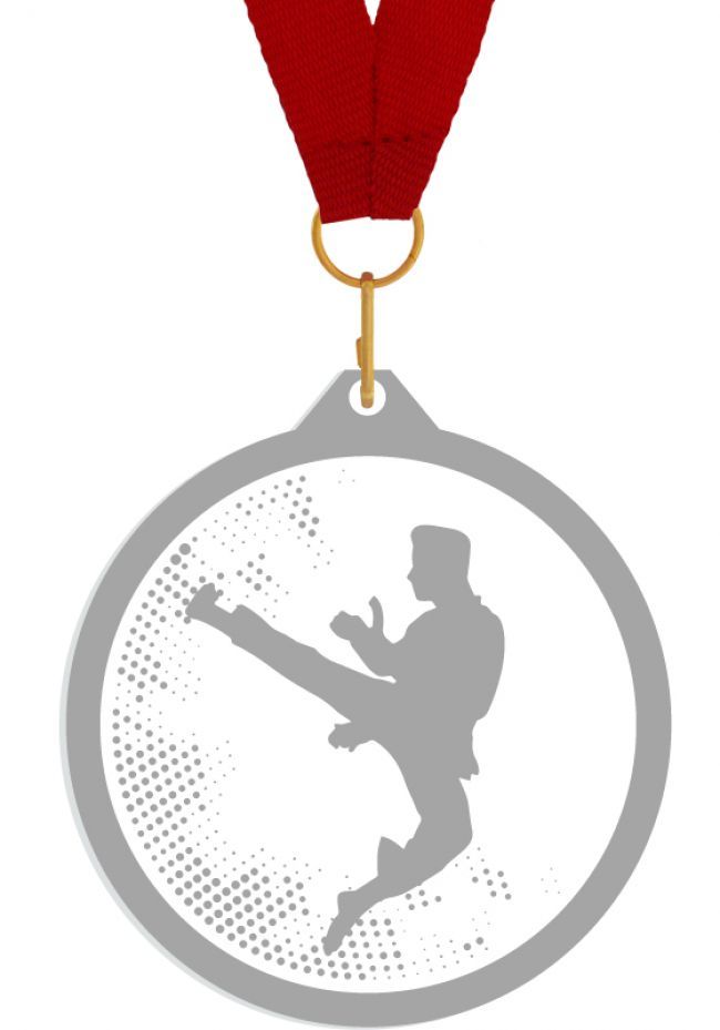 Medalla de metacrilato para artes marciales