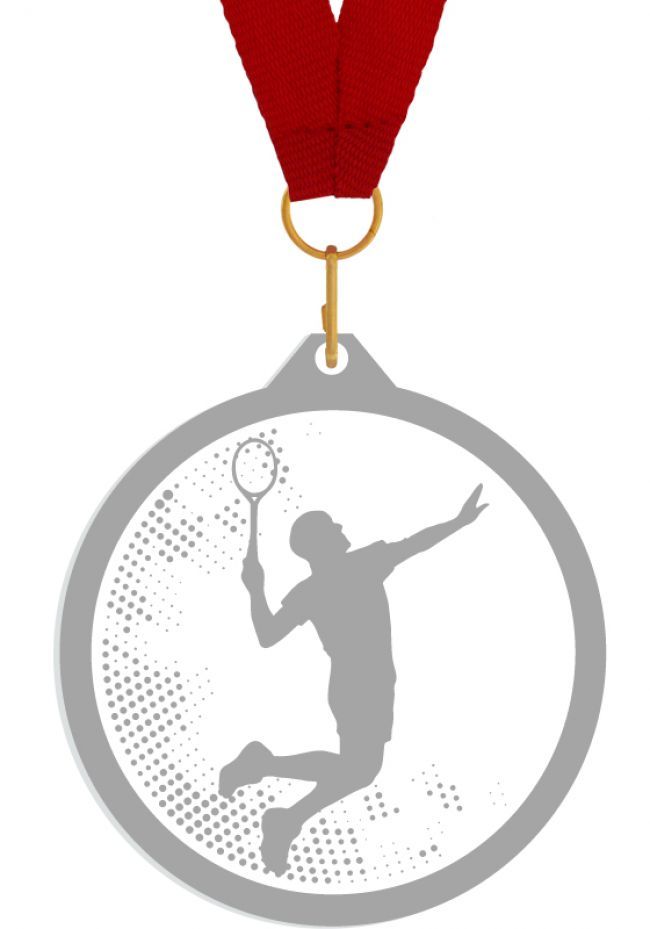 Medalla de metacrilato para badminton