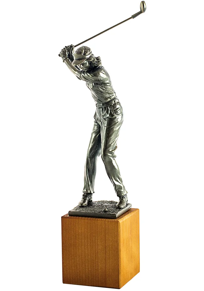 Trofeo de una jugadora golf