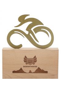 Trofeo ciclistico in metallo/legno