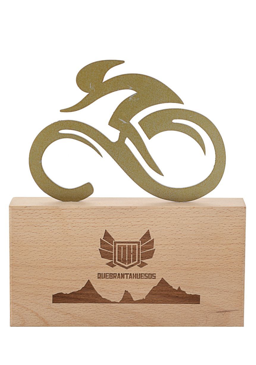 Trofeo de ciclismo en Metal/Madera