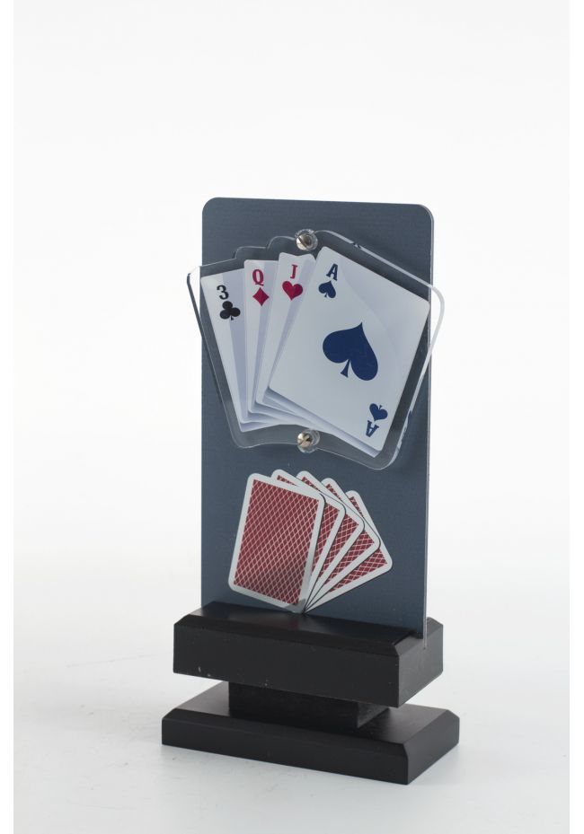 Trofeo de Cartas Póquer con detalle