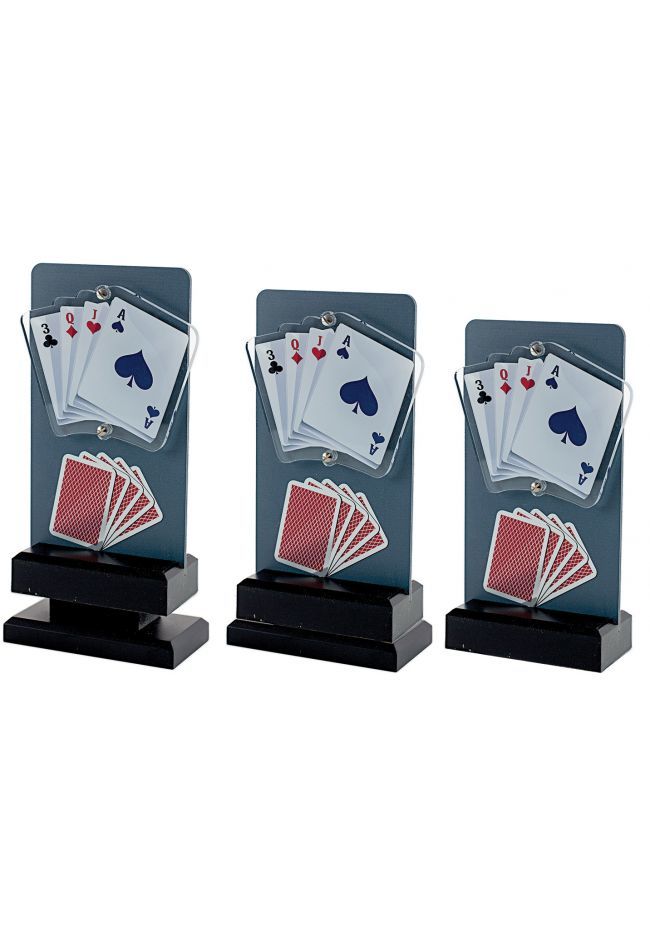 Trofeo de Cartas Póquer con detalle Trofeo de Cartas Póquer con detalle