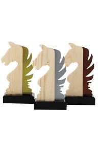 Trofeo di scacchi in metallo/legno
