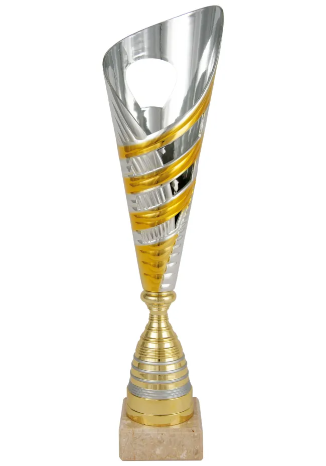 Coupe du trophée abstrait armoire argent-orange