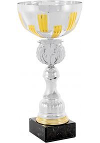Coppa trofeo astratto armadio argento-arancio