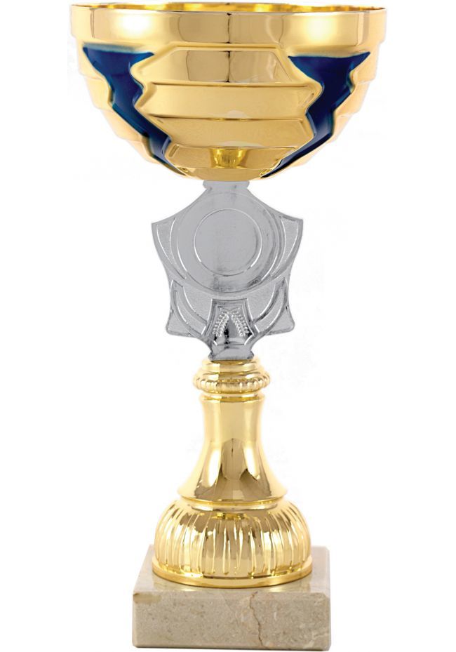 Trophy Cup Shield Silver-Orange Cupboard