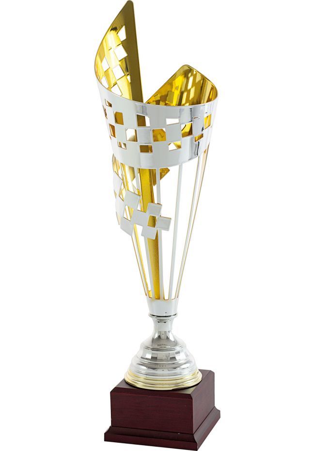 Trofeo copa cono geométrico cuadrado bicolor Trofeo copa cono geométrico cuadrado bicolor