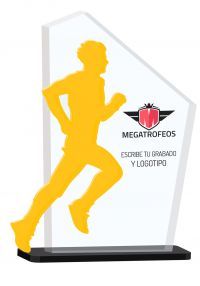 Sports silhouette methacrylate trophy