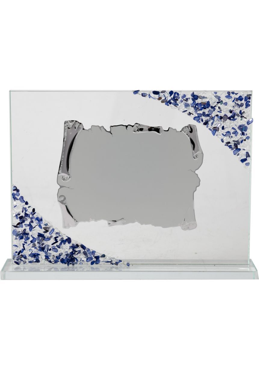 Placa de homenaje detalle azul