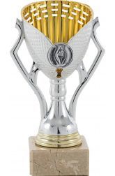 Silver / gold cup award central disc holder