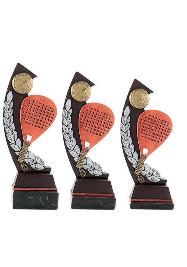Trofeo pádel doble raqueta laurel