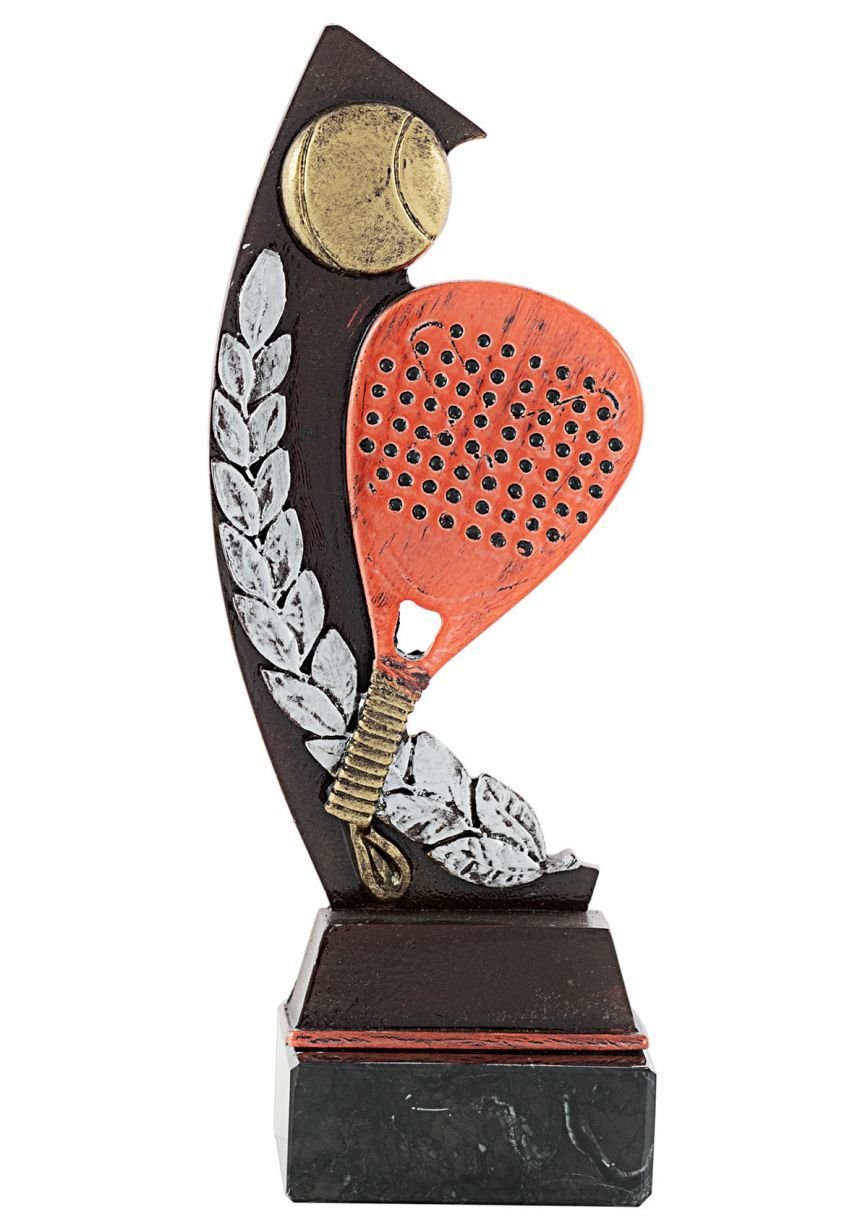 Trofeo pádel doble raqueta laurel