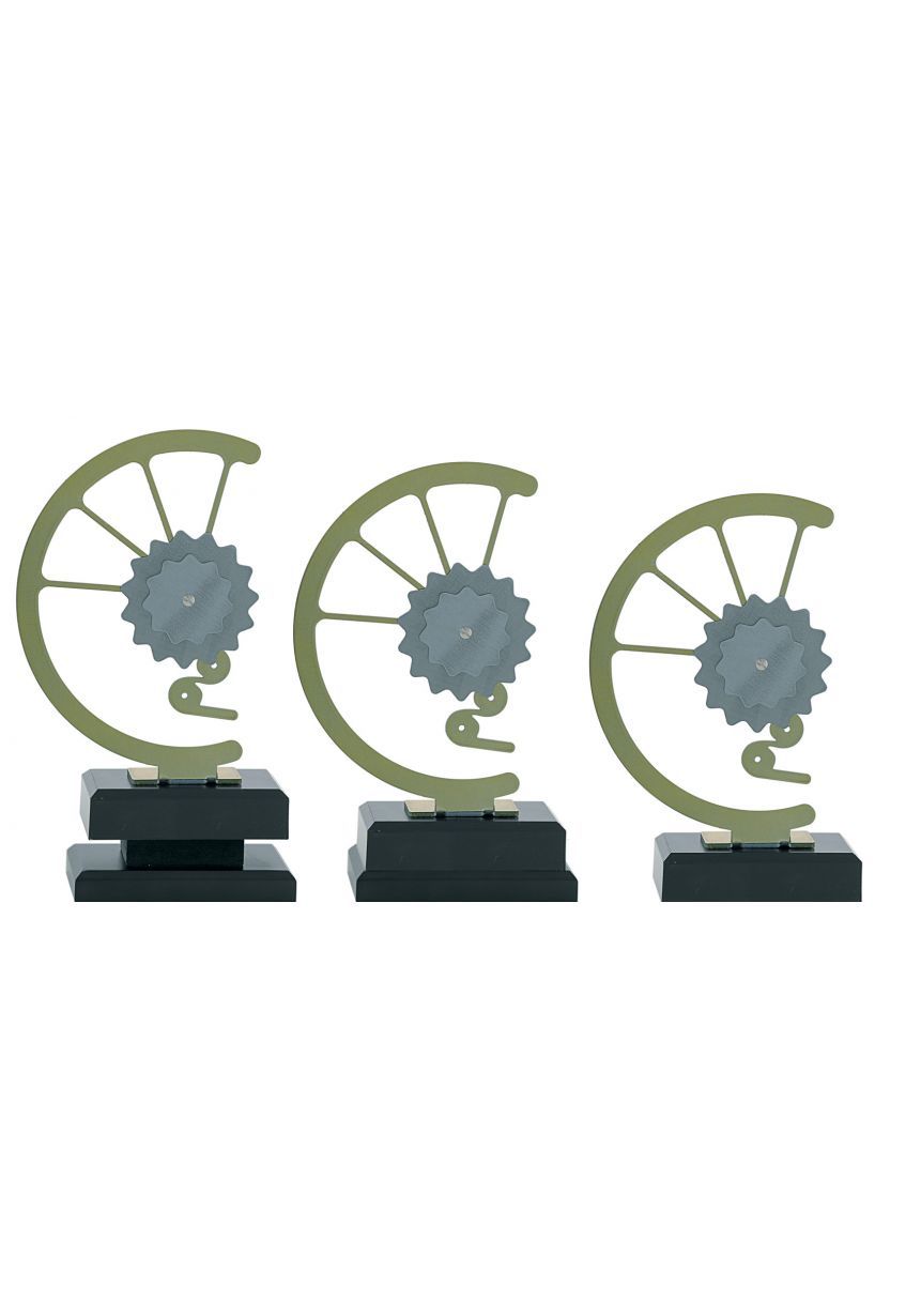 Trofeo con engranaje de bicicleta