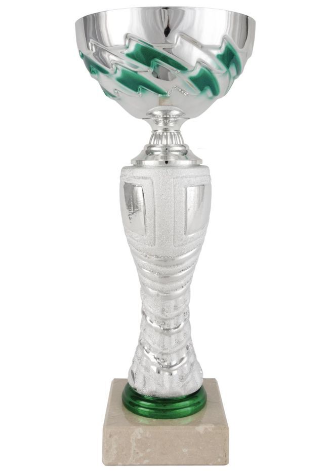 Silver Half Cone Cup Green Disc Holder