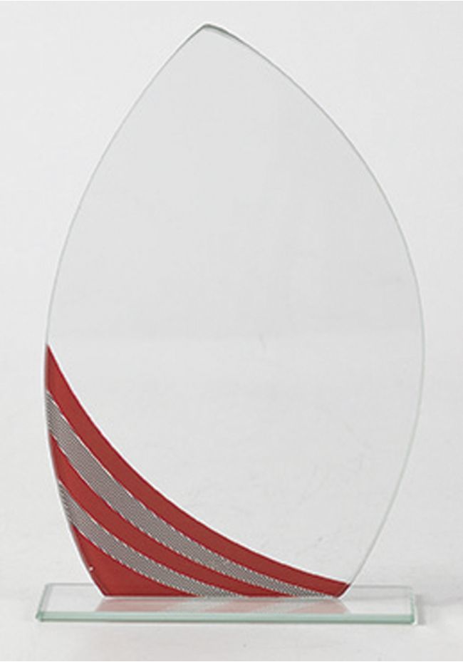 Trofeo de cristal Lágrima Rojo