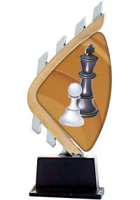 S chess crystal trophy