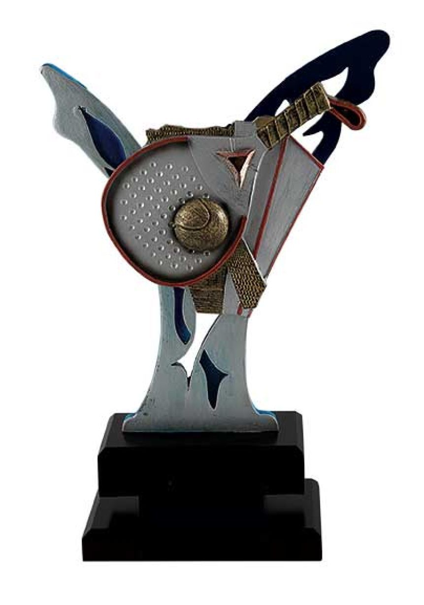 Trofeo resina decorada pádel