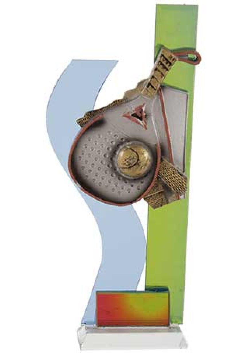 Trofeo cristal multicolor pádel