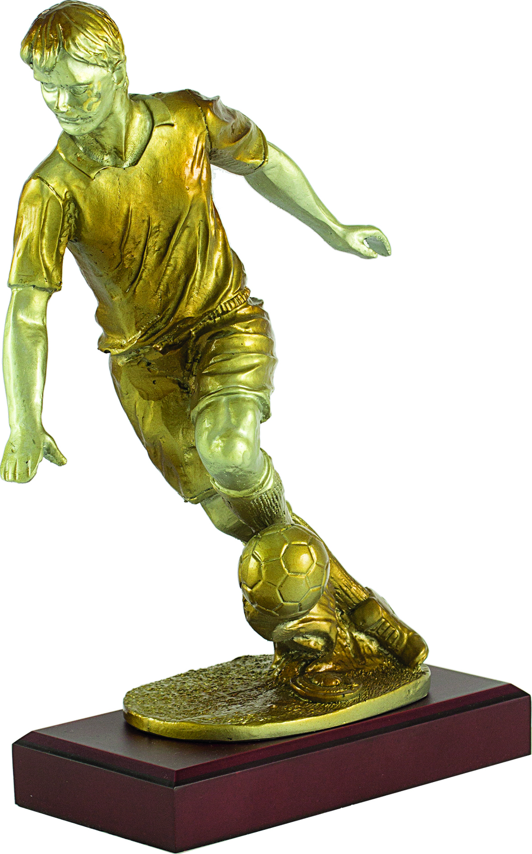 Joueur de Football avec Ballon  Figurine Décorative en Métal