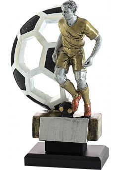 Trofeo figura fútbol con balón de fondo Thumb