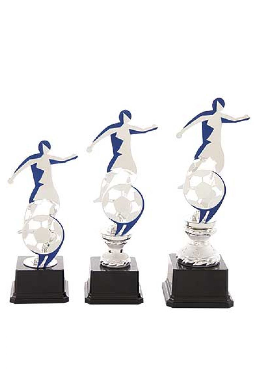Trofeo figura efecto sombra de fútbolista