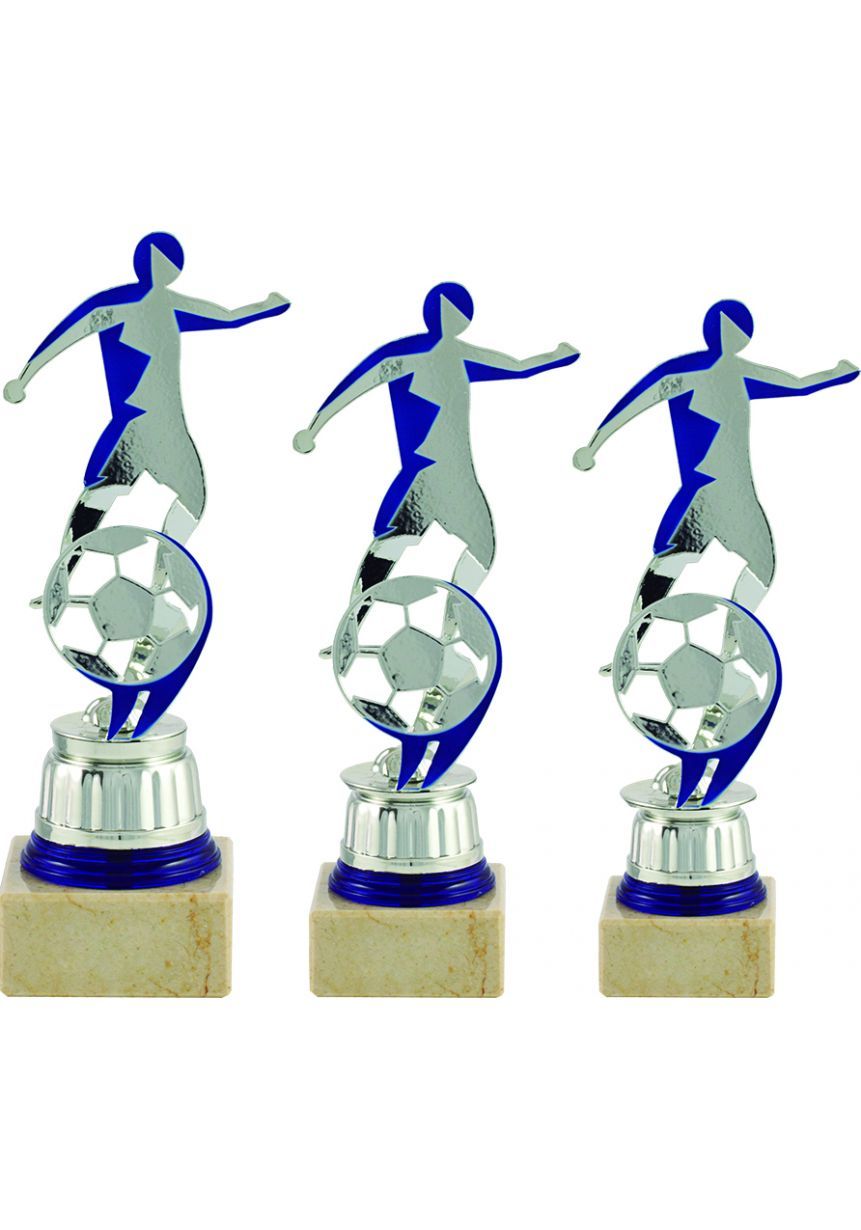 Trofeo de fútbol figura con corte cenefa