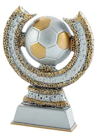 Football sun decorated gold and silver
