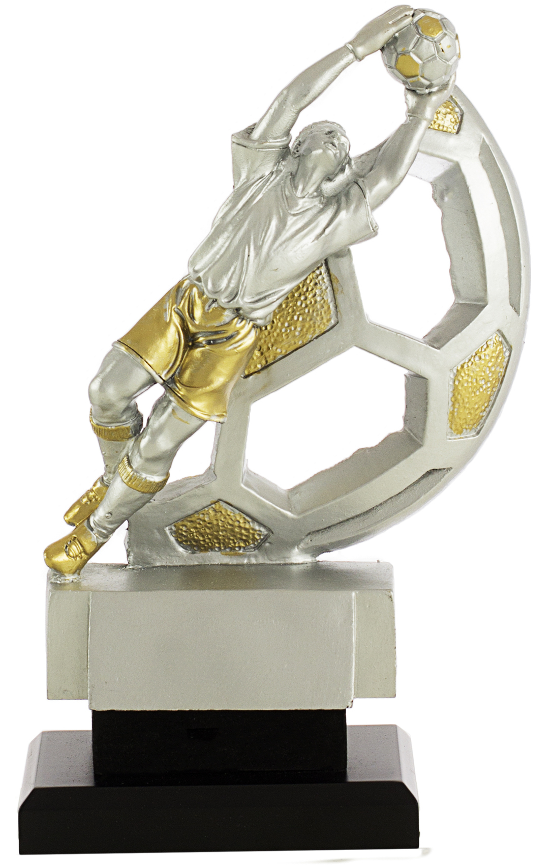 Trofeo copa de futbol en pvc dorado