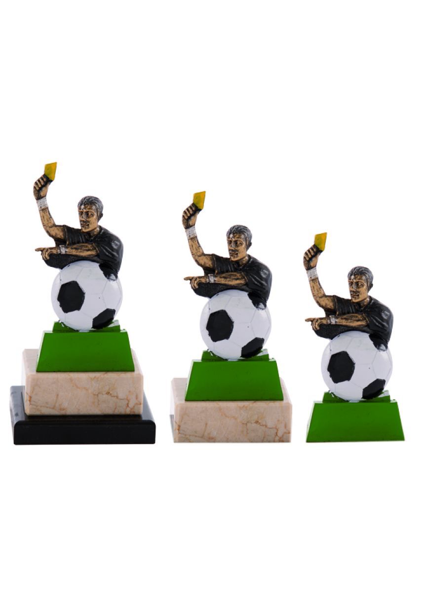 Trofeo de arbitro tarjeta amarilla