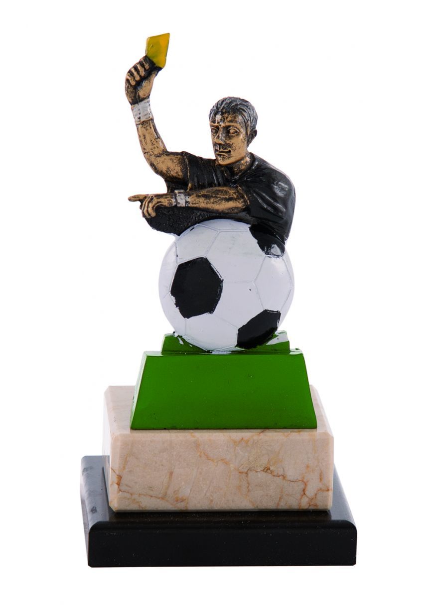 Trofeo de arbitro tarjeta amarilla