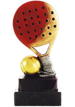 Trofeo de pádel raqueta con pelota Thumb
