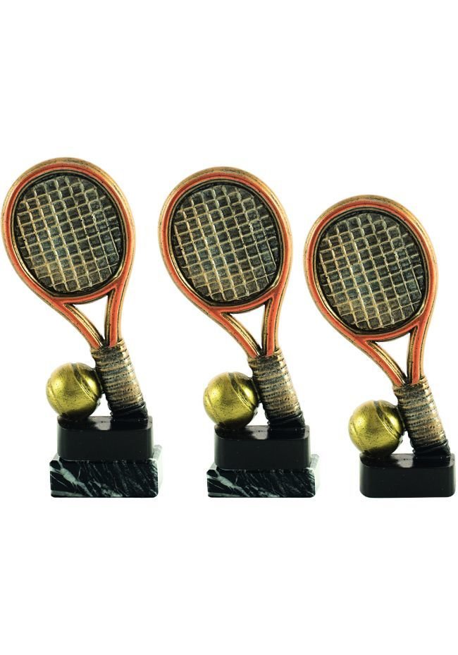 Trofeo raqueta y pelota de tenis