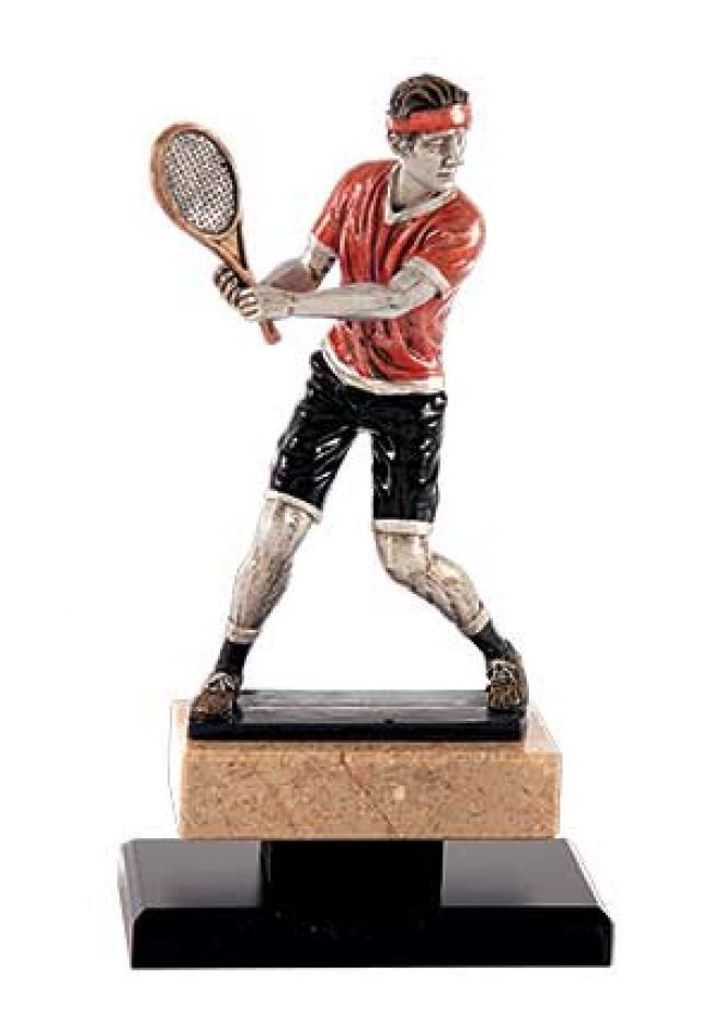 Trofeo Jugador de tenis con cinta cobre Trofeo Jugador de tenis con cinta cobre